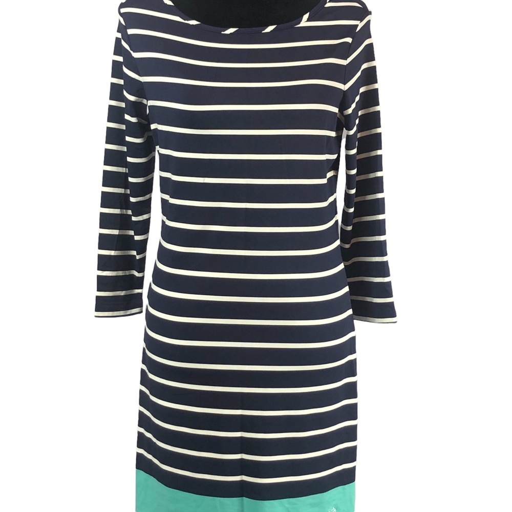 Southern Tide Navy Stripe Long Sleeve Dress size Small - Picture 6 of 10